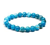 1pc Personalized Natural Ocean Blue Apatite Stone Beads Bracelets(22cm,8mm)