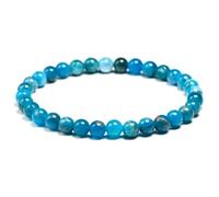 1pc Personalized Natural Ocean Blue Apatite Stone Beads Bracelets(24cm,6mm)