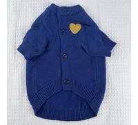 1PC Pet Clothing Spring and Autumn Dog warm Hoodie Love Sweater Suitable for Small and Medium sized Dogs cat pet (Blue,XS 1-3LB)