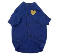 1PC Pet Clothing Spring And Autumn Dog Warm Love Sweater Suitable For Small And Medium Sized Dogs Cat Pet(Blue,M 5-8LB)
