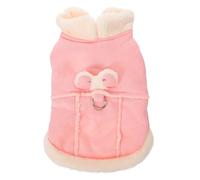 1pc Pet Plush Vest Dress for Pet Supplies Puppy Windproof Outfit Jackets for Girl Outfits Dog Thick Jackets Cat Stuffed (Pink 41X26X2CM)