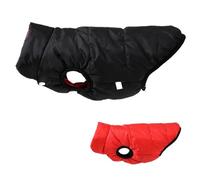 1pc Pet Reversible Winter Clothes Leash Hole Jacket Warm for Small Medium Cats Dogs(1,S)