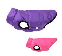1pc Pet Reversible Winter Clothes Leash Hole Jacket Warm for Small Medium Cats Dogs(3,L)