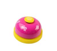 1pc Pet Training Bells Cat Training Interactive Toy Called Dinner Small Bells Footprint Ring Trainer Feeding Reminder For Teddy(Rose red yellow)