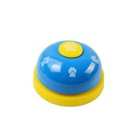 1pc Pet Training Bells Cat Training Interactive Toy Called Dinner Small Bells Footprint Ring Trainer Feeding Reminder For Teddy(Blue yellow)