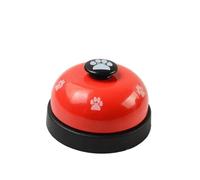 1pc Pet Training Bells Cat Training Interactive Toy Called Dinner Small Bells Footprint Ring Trainer Feeding Reminder For Teddy(Red black)