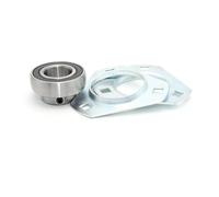 1pc PFT 206 30MM Pressed Steel Pillow Block Unit Set Screw Lock 3 Bolt Flange Pillow Block