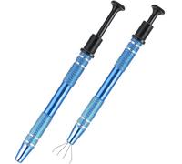 1PC Piercing Ball Grabber Tool, Stainless Steel Jeweler's Pick Up Pearl Tweezers for Tiny Objects 4 Prong Grabber Tool