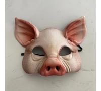 (1PC pig) EVA Animal Half Face Mask, Realistic Pig Masquerade Props, Unisex Halloween Carnival And Mardi Gras Party Supplies For Cosplay