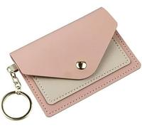 1Pc Pink Birth Control Pill Case Sleeve Packet PU Leather Wallet Pill Holder Privacy Protection Birth Control Pill Wallet with Key Ring Small in Size and Light in Weight (3 X 4.3 Inch)