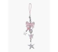 1Pc Pink Kawaii Bow and Butterfly Phone Charms Cute Acrylic Aesthetic Cell Phone Charm Strap Butterfly Star Chain Lanyard Accessories for Bag Keychain Camera Pendants Decor Convenient to Carry