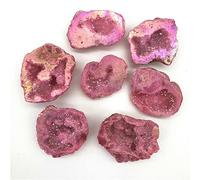 1pc Pink Titanium Halo Agate Quartz Cluster Point Geode Specimen Beautiful Crystal