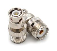 1PC PL-259 UHF Female Plug to BNC Male Socket Coaxial Adapter Connector Coaxial Adapter