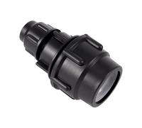 1Pc Plastic PE Water Pipe Fittings Quick Joint Tap Direct 20/25/32/40/50MM Tube Connect Union Irrigation Black(40mm x 25mm)