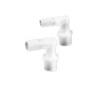 1PC Plastic Pipe Fitting 3.9-19.5 Pagoda Barb to G1/8 1/4 3/8 1/2 3/4 BSP Male Thread Elbow Fish Tank Garden PP Hose Connector(3.9-G1I8)