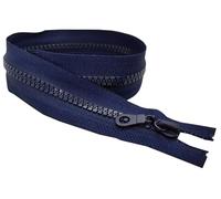 1pc Plastic Resin Zip 50cm (19.7") Long Ope-End Chunky Zipper Universal Fastener Medium Weight Strong Sewin Accessory for Tailor Semastress Arts & Crafts (Navy Blue)