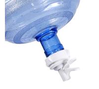 1Pc Plastic Spigot Water Replacement Bottle Top Valve, Faucet Dispenser Simple Device for 48MM Screw-on Type Top Water Jugs (White) Camping Counter Home Use Includes Lid Dirt Protector