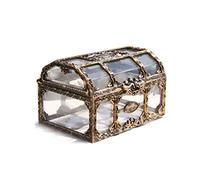 1PC Plastic Transparent Pirate Treasure Box Chests Keepsake Storage Box Bitcoin Storage Case Mini Jewelry Organizer For Kids And Adults, Toy Chests Boxes