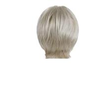 1pc Platinum Blonde Synthetic Wigs Short Straight Pixie Cut Hair Wig With Bangs For Women Heat Resistant Cosplay Daily Use Gifts