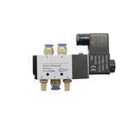 1pc Pneumatic Electric Solenoid Valve 5 Way 2 Position Control Air Gas Magnetic Valve 12V 24V 220V Coil Volt 4mm-12mm(Black,AC110)