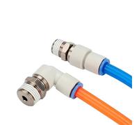 1pc Pneumatic NRC High Speed Rotary One Touch Fittings KSH KSL Tube Connector 4 6 8 10 12mm Thread M5 Pipe Fitting(12-02S)