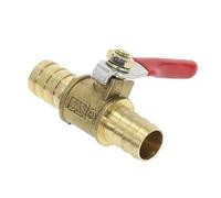 1pc Pneumatic Red Handle Valve 6mm-12mm Hose Barb Inline Brass Water Oil Air Gas Fuel Line Shutoff Ball Pipe Fittings(12mm Barb)