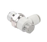 1PC Pneumatic Speed Control with One-Touch Fitting, Meter-Out Throttle Valve for Air Flow Regulation, AS Series Compatible(03-08SA,Exhaust Regulating)