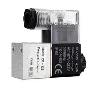 1pc Pneumatic Two-Pass Solenoid Valve 2V025-08 Reversing Valve Normally Closed AC220V/DC24V/DC12V(2V025-08 DC12V)