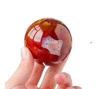 1PC Polished Red Agate Crystal Ball Quartz Sphere Crafts Carnelian Ornament Ornaments (Size : 4-5cm)