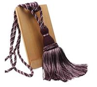 1Pc Polyester Tassel Curtain Tieback Handmade Hanging Ball Tassels Fringe Curtains Holder Buckle Rope Decor Room Accessories for Home Decoration(Purple)