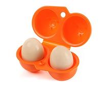 1PC Portable Egg Storage Box, 2 Egg Case Carrier Tray Egg Container Hard Boiled Egg Holder Camping Carrier for Barbecue Camping Picnic Supplies