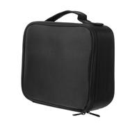 1Pc Portable Handheld Cosmetics Storage Bag Multi Travel Toiletry Bag with Handle for Easy Hanging Stylish Black Makeup Organizer for Women for Vacation and Gym