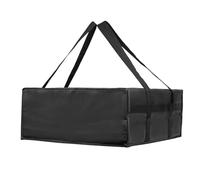 1Pc Portable Insulated Food Delivery Bag with Durable Handle, Multi-Size Thermal Pizza Carrier for Catering, Parties and Outdoor Adventures (50 * 50 * 20.5CM-Black)