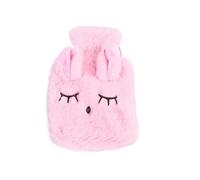 1PC Portable Plush Hand Po Warm Water Bottle Warmer Girls Pocket Feet Hot Bag Reusable Protective with Cover Washable Leak Proof for Winter(Pink)