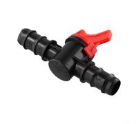 1Pc PP Ball Valve Connector Flow Control Valve Shut Off Switchfor PE Pipe PN4 Drip Irrigation System Garden Watering Equipment(20mm x 20mm)