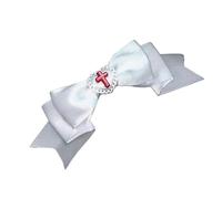 1PC Practical Black Fabric Hair Clip With Heart And Bows Detail Cosplay Hairpiece Party Hairpin For Punk Fashion Lover