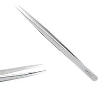 1PC Precision Tweezers - Pointed Tweezers - Metal Craft Tweezer - Non-Magnetic Tip - DIY Soldering Jewelry Repair Experimental Work (Silver)