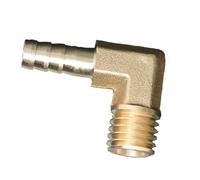 1pc Premium Brass Elbow Hose Barb Connector - 90 Degree Pipe Fitting Adapter with Metric Male Thread Sizes(M14x2 8mm)