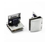 1pc Premium Glass Hinge for Cabinet Doors - Large Size, Soft-Close Mechanism, Brushed Nickel Finish(Small)