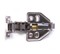 1pc Premium Stainless Steel Glass Door Hinges for Aluminum Frames - Soft-Close Devise, Black/Silver, JL09(Black Half Overlay)