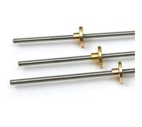 1pc Premium T5 Lead Screw with Copper Nut - 5mm Diameter, 1/2/4mm Lead, 100/1000mm Length for 3D Printers and More(1mmx2mmx500mm)