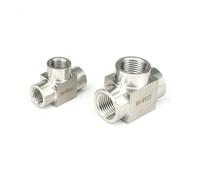 1pc Pressure 4000 PSI M18x1.5 Metric Thread Female Tee 3 Way Pipe Fitting 304 Stainless Steel Water Gas Oil