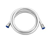 1pc Pressure Silver & Black Smooth Shower Hose For Bathroom Handheld Head Flexible Plumbing Anti Winding GI/2 Universal(Sliver,300cm)