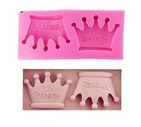 1PC Princess Crown Shape Silicone Mold for DIY Crystal Chocolate Desserts Jelly Shots Pudding Ice Cube Fondant Mold Gum Paste Cupcake Cake Topper Decoration Candy Soap Mould Handmade Ice Cream