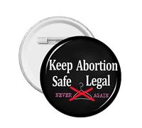 1pc Pro Abortion Right Pro Choice Button Pins Support 1973 Roe V. Wade Round Badge Keep Abortion Safe Legal Circle Chest Pins My Body My Uterus My Choice Brooch Decor For Clothing Bag Hat