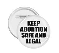 1pc Pro Abortion Right Pro Choice Button Pins Support 1973 Roe V. Wade Round Badge Keep Abortion Safe Legal Circle Chest Pins My Body My Uterus My Choice Brooch Decor For Clothing Bag Hat