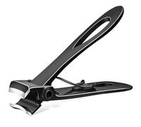 1PC Professional Nail Clippers Carbon Steel Nail Cutter Black Sliver Repair Finger Toe Tools Finger Toe Scissors,Black