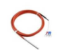 1pc PT100 PT1000 Temperature Sensor Waterproof RTD Probe Platinum Resistance Detector 2/3/4 Wire High Precision Silicone Cable(Pt1000-3M-5-50mm-F)
