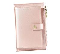 1Pc PU Leather Zipper Coin Wallet for Women Multi Card Holder with Stylish Pearlized Finish for Cash Cards and Coins Travel