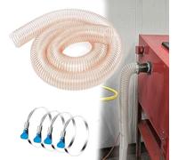 1pc PU Polyurethane Dust Collection Hose with Copper Plated Steel Wire - Flexible, Puncture Resistant, Includes 4 Clamps(Dia-260(mm) Long500cm)